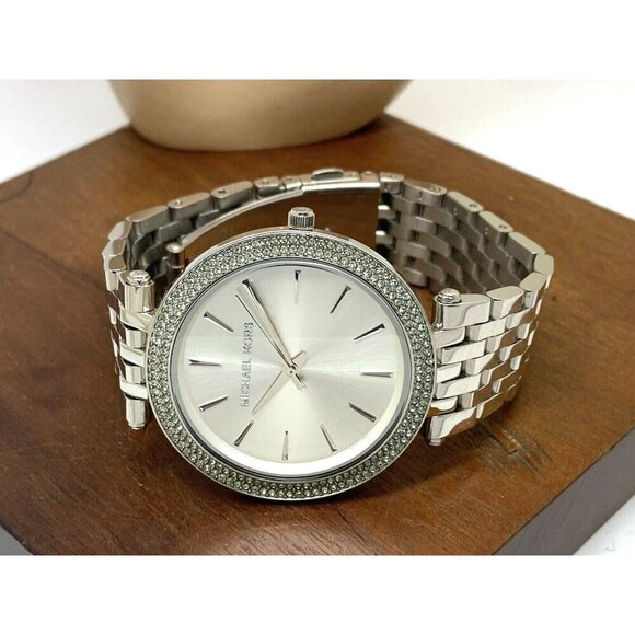 Michael Kors Women's Watch MK3190 Darci Quartz Silver Tone Stainless Steel Glitz - Picture 7 of 13